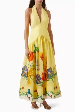 ALEMAIS Dahlia Halter Gown Yellow Size 10 AU for rent on The Volte - image 11