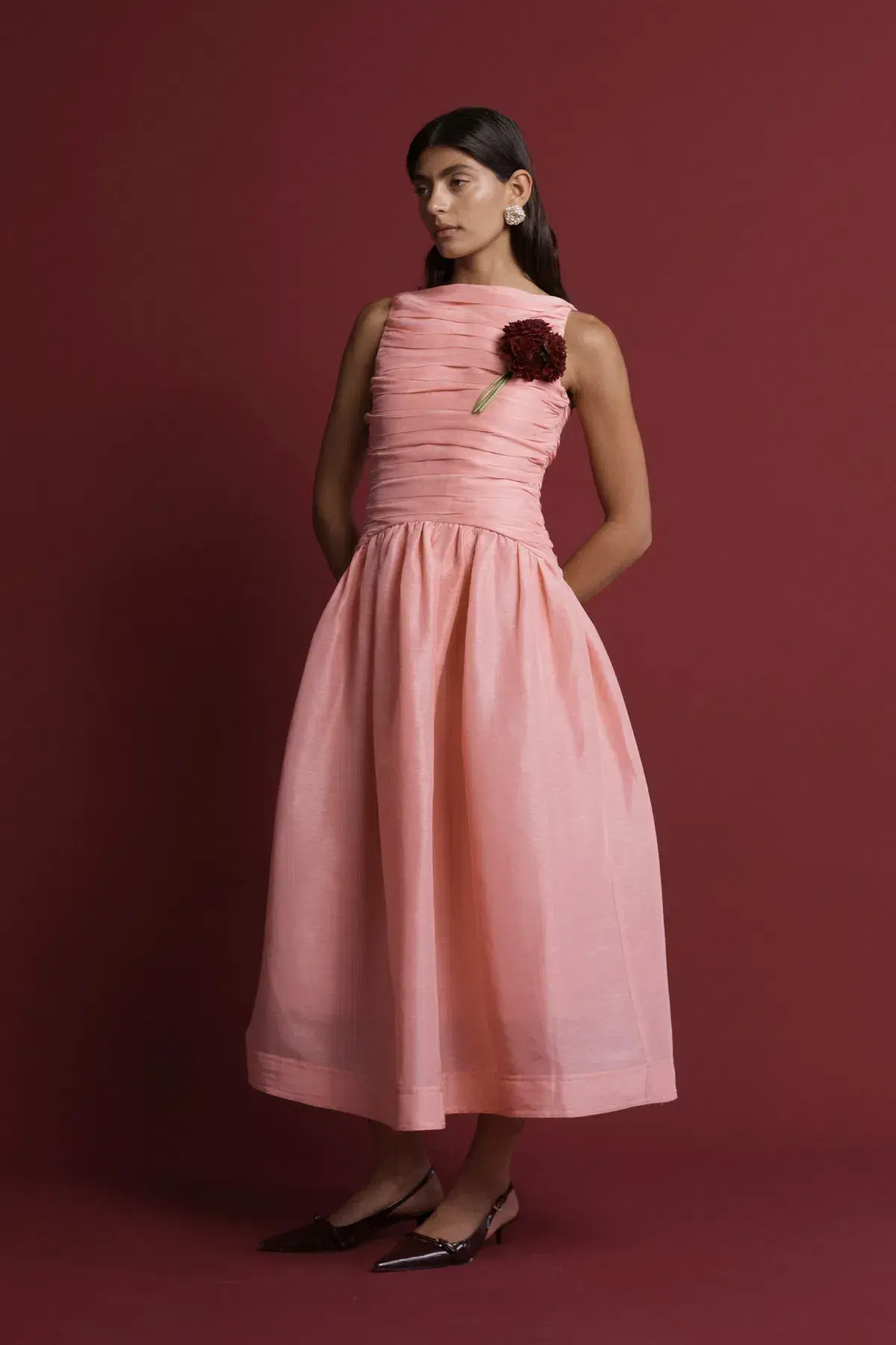 Lovaan Val Dress Sherbert Pink Size 10 - Image 2