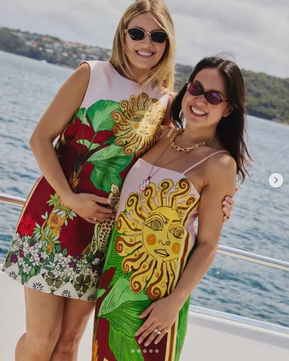 ALEMAIS Tiger Mini Dress Pink Size 10 AU for rent on The Volte - main image