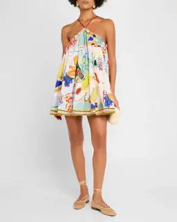 ALEMAIS La Charrasca Halter Mini Dress Multi Size 10 AU for rent on The Volte - image 9