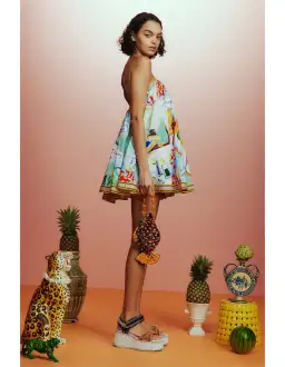 ALEMAIS La Charrasca Halter Mini Dress Multi Size 10 AU for rent on The Volte - image 14