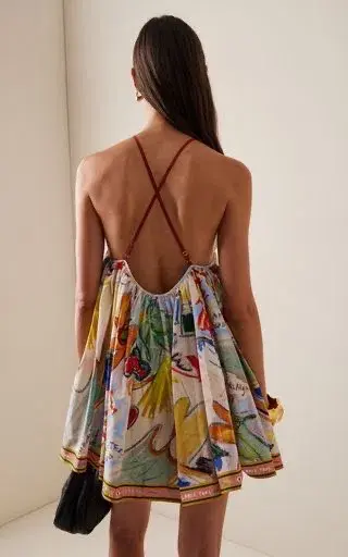 ALEMAIS La Charrasca Halter Mini Dress Multi Size 10 AU - Image 7