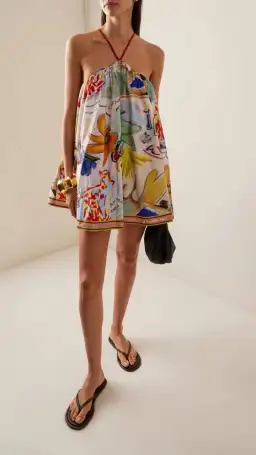 ALEMAIS La Charrasca Halter Mini Dress Multi Size 10 AU for rent on The Volte - image 6