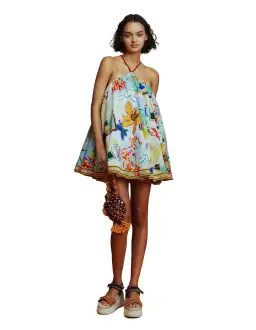 ALEMAIS La Charrasca Halter Mini Dress Multi Size 10 AU for rent on The Volte - image 13