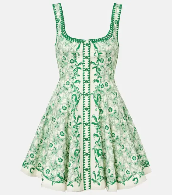 ALEMAIS Olive Mini Dress Exclusive Green Size 8 AU - Image 5