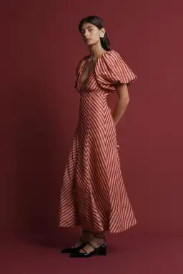 Lovaan Tess Dress Humbug Stripe Red Size 8 for rent on The Volte - image 2