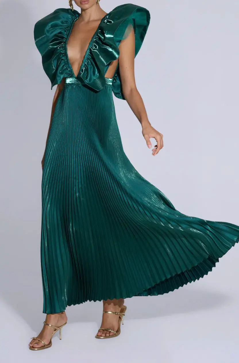 L'Idee Woman Ventoux Gown Pine Gloss Size 10 - Image 3