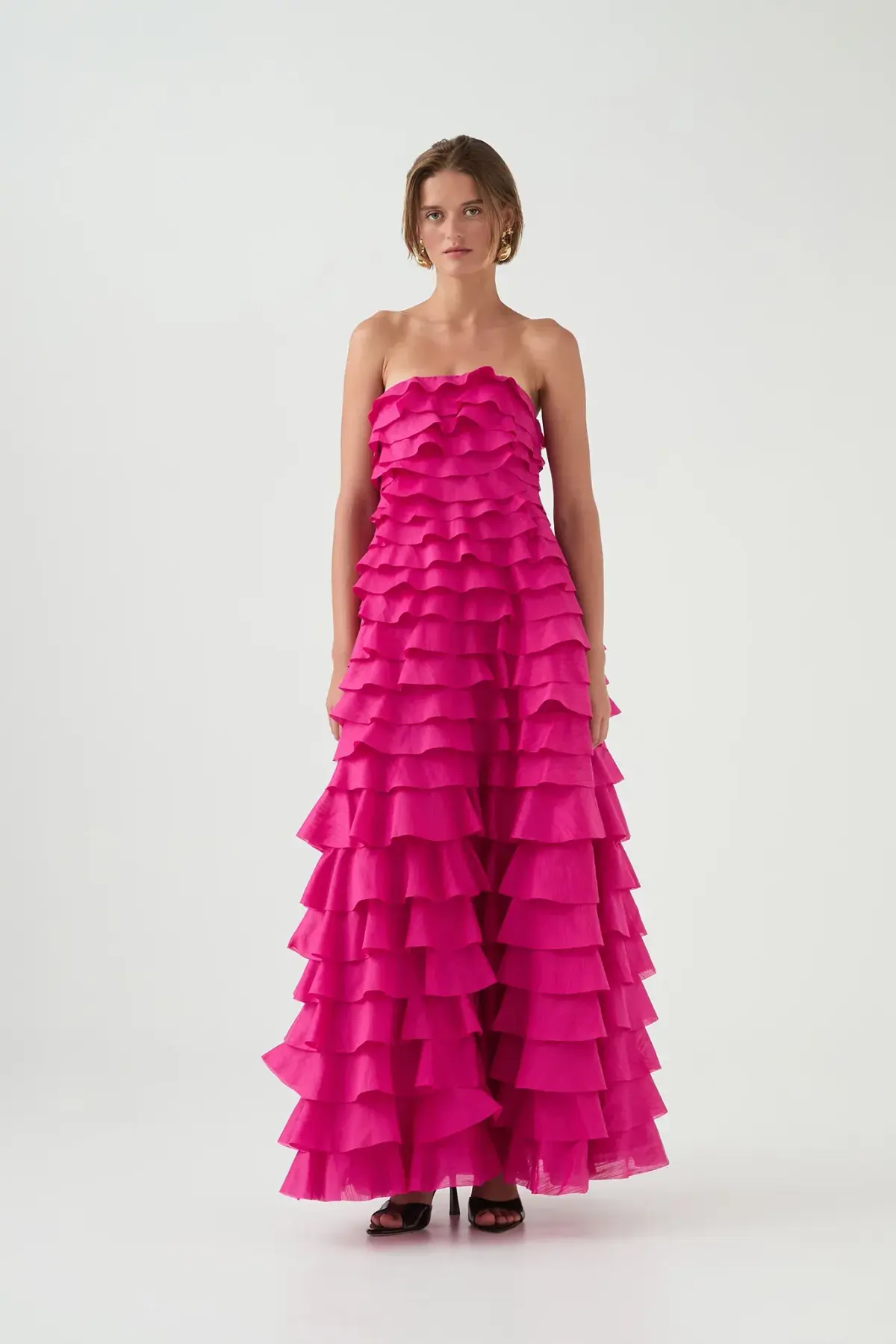 Aje / Fleur Pleated Gown / Magenta / Size 12 - Image 2
