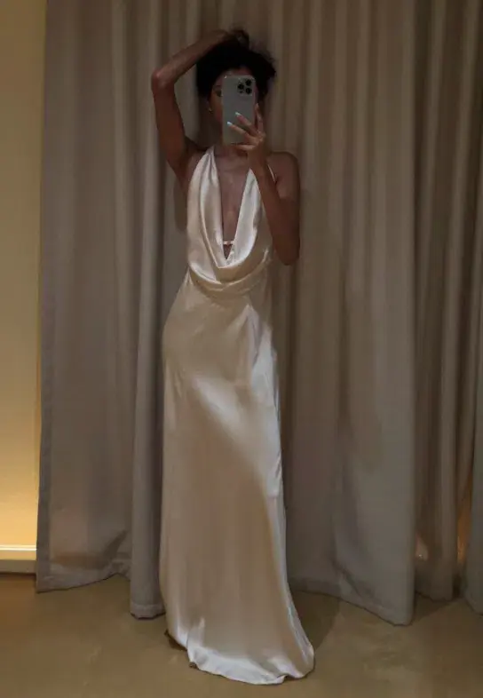 Manning Cartell Charmed Cowl Slip Dress Champagne Size AU 6 - Image 1