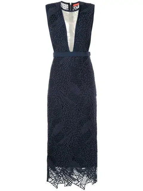 Manning Cartell Lace Midi Dress Navy Size 8 - Image 4