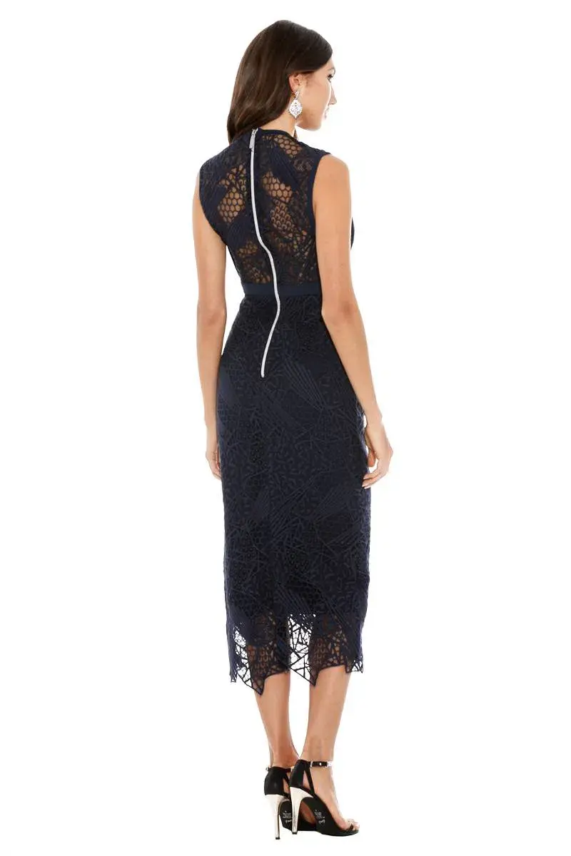 Manning Cartell Lace Midi Dress Navy Size 8 - Image 3