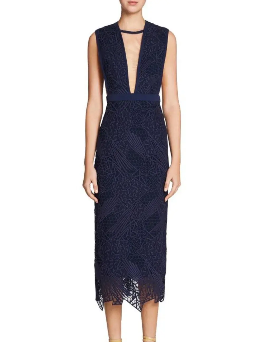 Manning Cartell Lace Midi Dress Navy Size 8 - Image 1