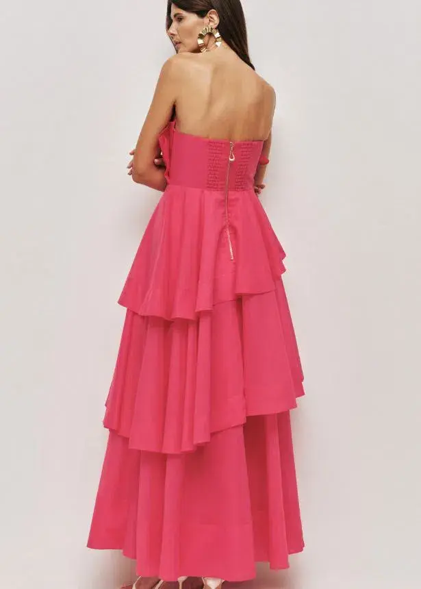 Aje Selestia Gown in Pink Magenta Size 10 - Image 2