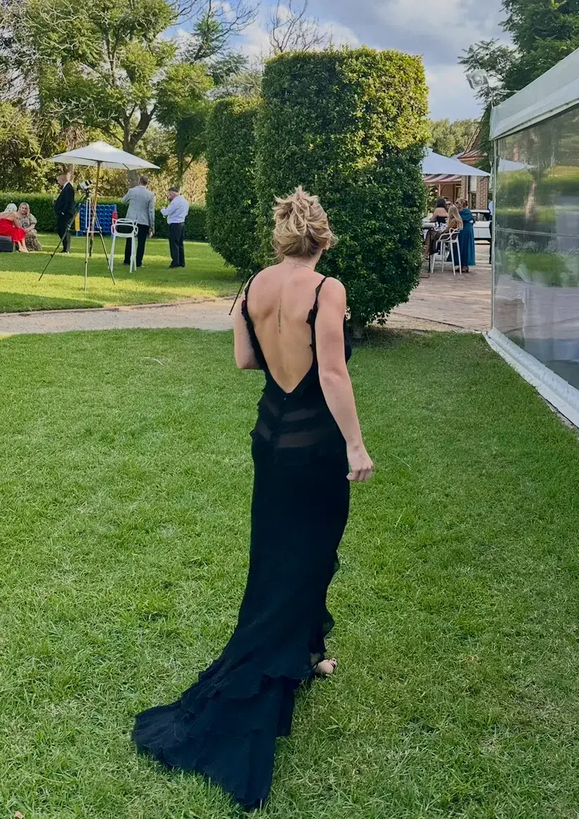 Rat & Boa Saphira dress black maxi size 10 - Image 3