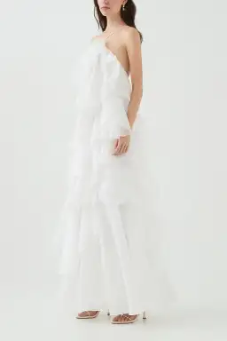 Aje Pandorea Maxi Dress in White for rent on The Volte - image 6