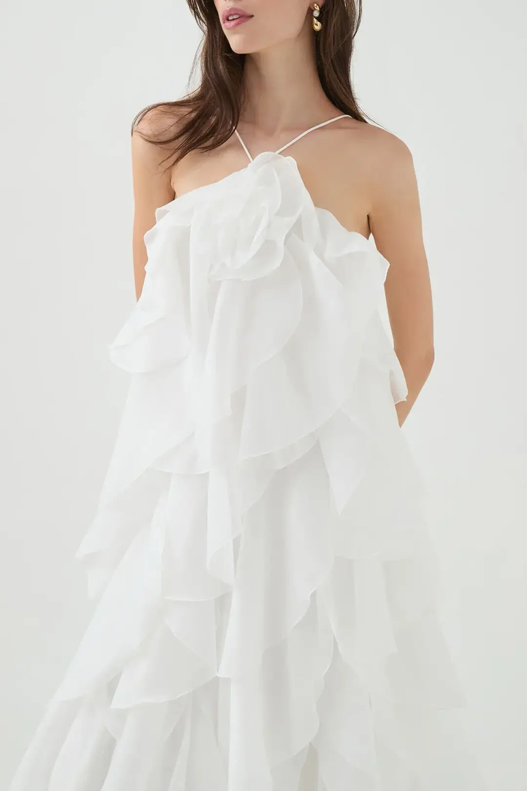 Aje Pandorea Maxi Dress in White for rent on The Volte - main image