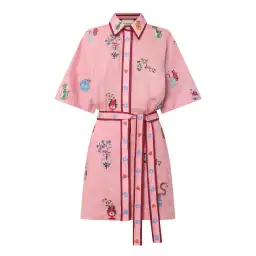 ALEMAIS Timmy Embroidered Mini Dress Pink Size 10 AU for rent on The Volte - image 13