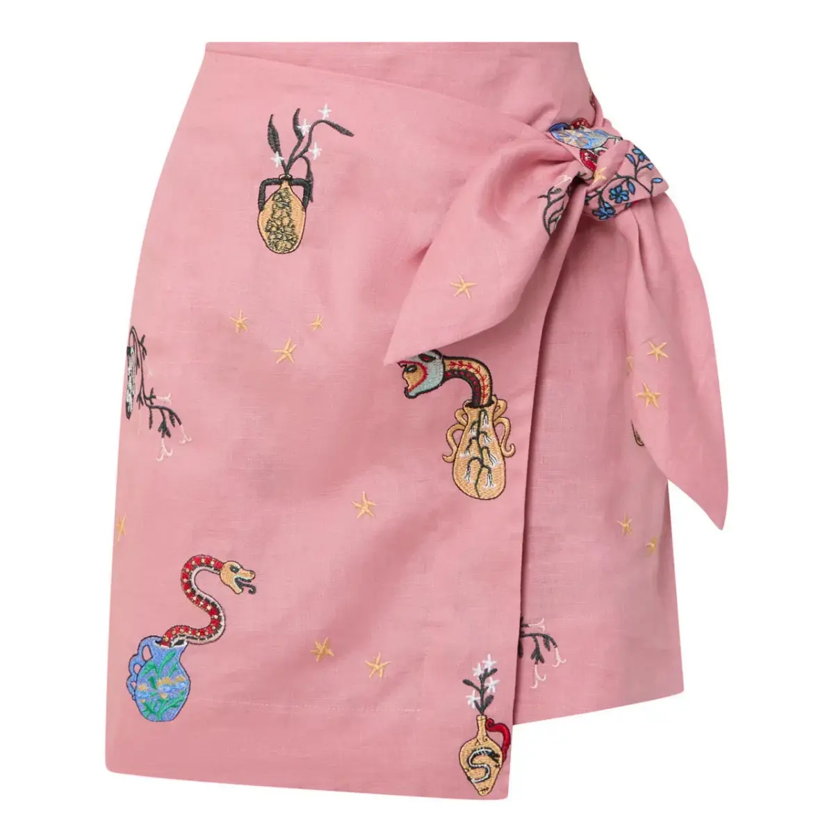 ALEMAIS Timmy Embroidered Shirt & Sarong Skirt Pink Size 10 AU - Image 6