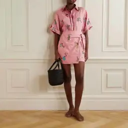 ALEMAIS Timmy Embroidered Shirt & Sarong Skirt Pink Size 10 AU for rent on The Volte - image 7