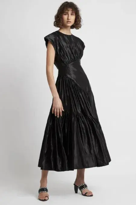 Aje Serendipity Reflections Midi Dress in Black Size AU 16 - Image 1