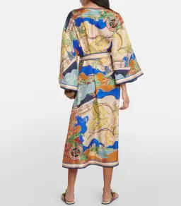 Zimmermann Alight Map Print Silk Midi Dress Size 4 / Au 16 for rent on The Volte - image 2