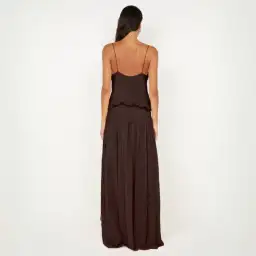 Bec + Bridge Camille Blouson Dress in Dark Chocolate Size 8 for rent on The Volte - image 2