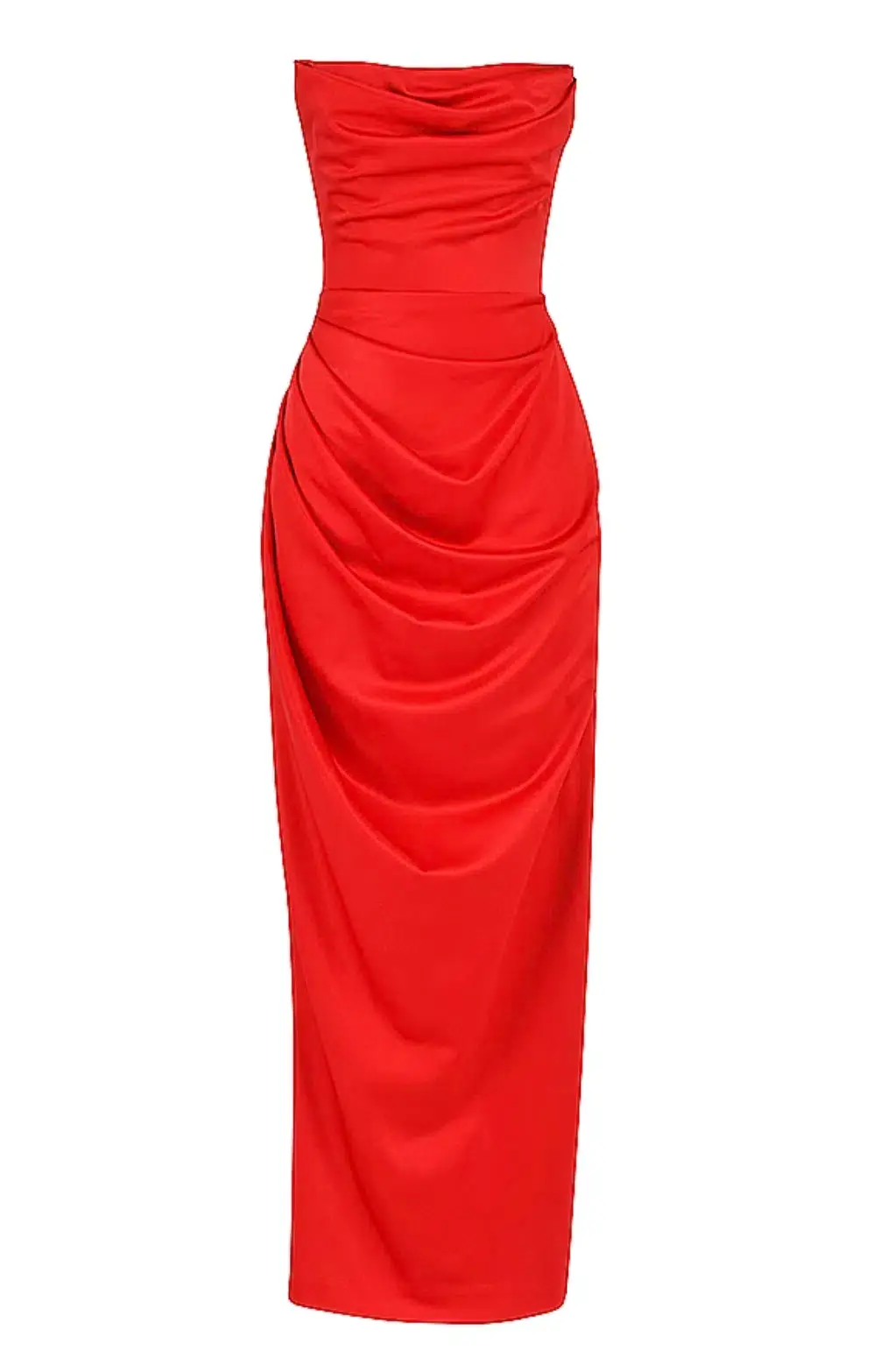 House of CB Adrienne Gathered Strapless Gown (RED) size 8 - Image 6