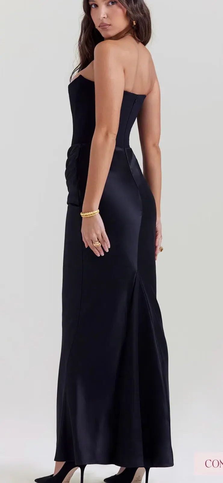 House of CB Persephone Black Strapless Corset Dress Size Medium (Fits Small, Aus size 8) for rent on The Volte - main image