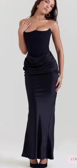 House of CB Persephone Black Strapless Corset Dress Size Medium (Fits Small, Aus size 8) for rent on The Volte - image 2