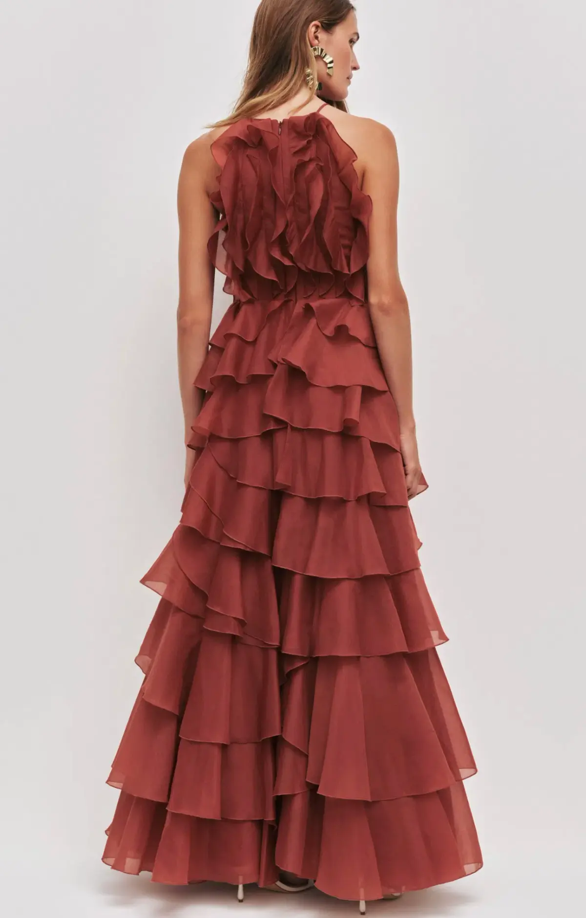 Aje Cleo Gown in Rust Sz 8 - Image 6