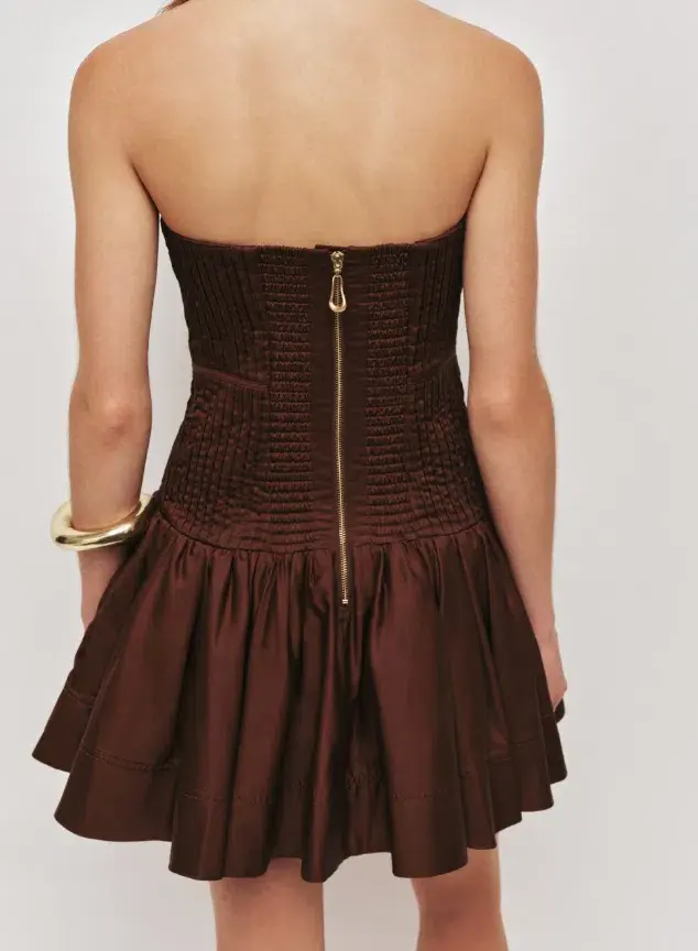 Vacation Mini Dress in Chocolate - Image 2