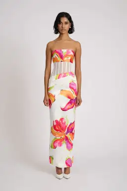 Eliya The Label Papaya Maxi Dress Floral Size M / AU 10