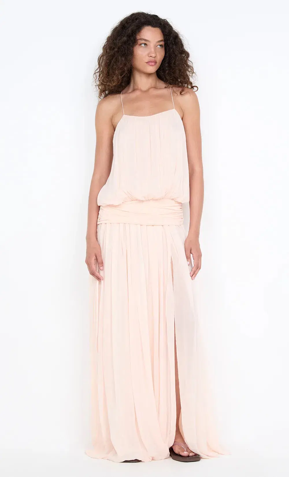 CAMILLE BLOUSON DRESS- PEACH | size 6 - Image 1