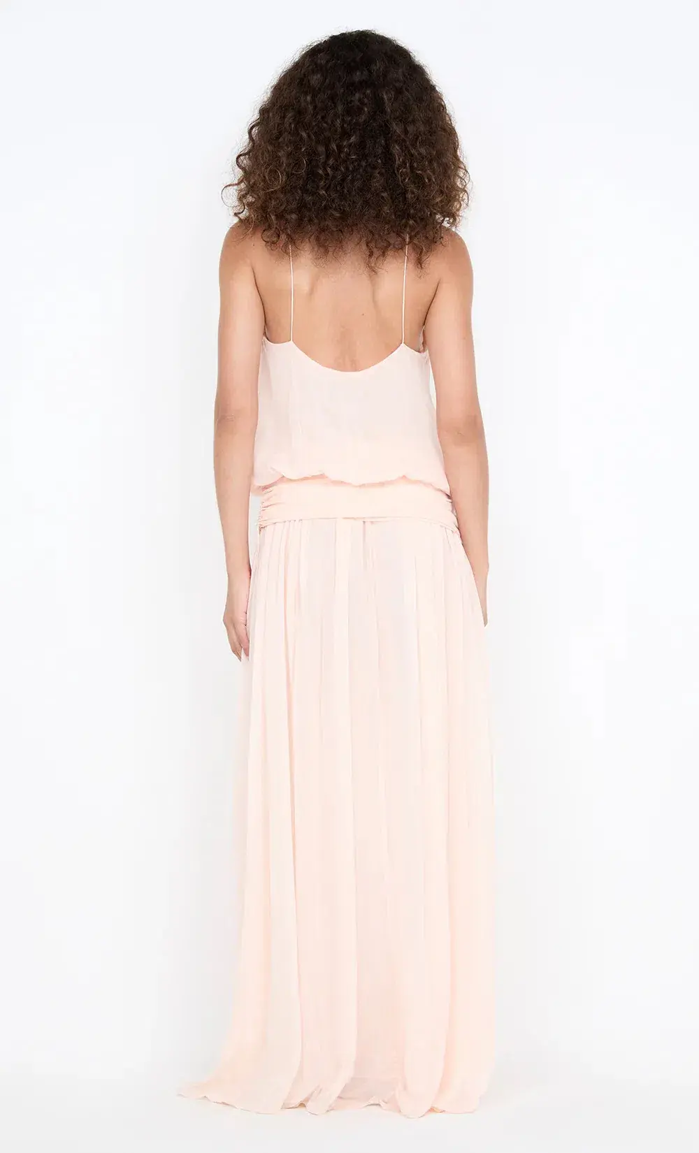 CAMILLE BLOUSON DRESS- PEACH | size 6 - Image 3