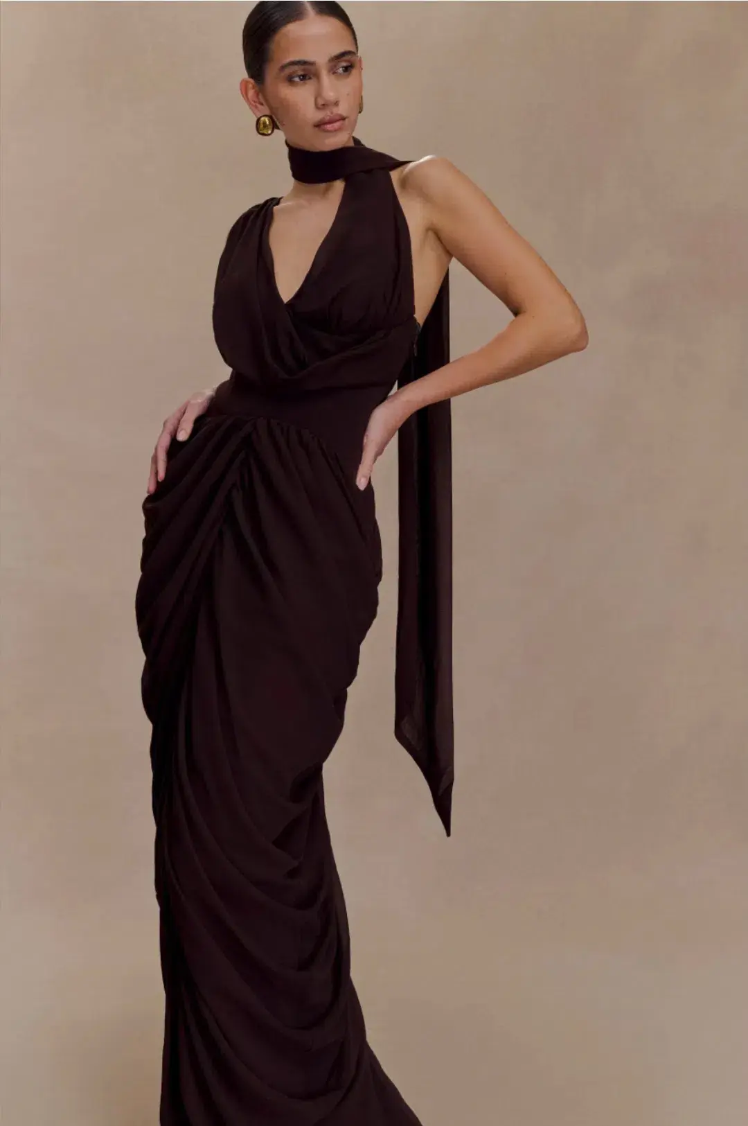 MESHKI - Alex Chiffon Maxi Dress size M - Image 3