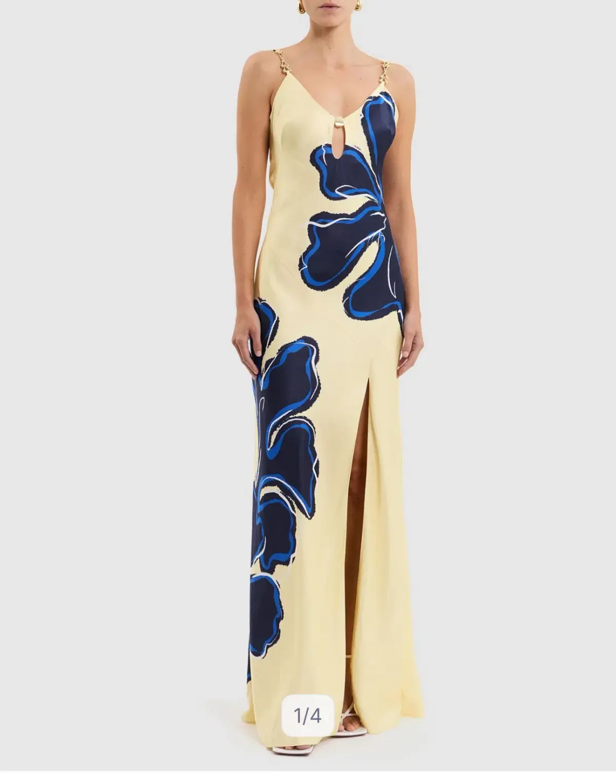 Indigo Bloom Maxi Dress - Image 1