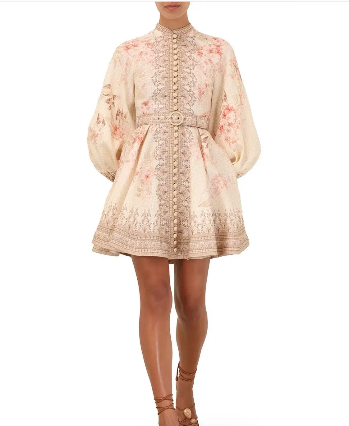 Zimmermann Illuminate Buttoned Mini Dress. Size 3 - Image 1