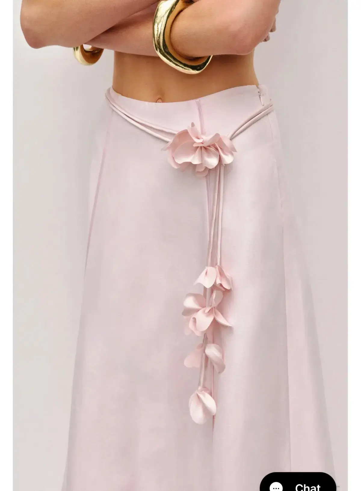 Aje Camille Skirt Size 6 and Flower Top Size 8 Pastel Baby Pink - Image 3