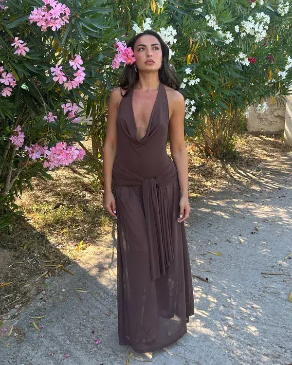 Lulu Souza Yōsei Dress In Brown - Image 1