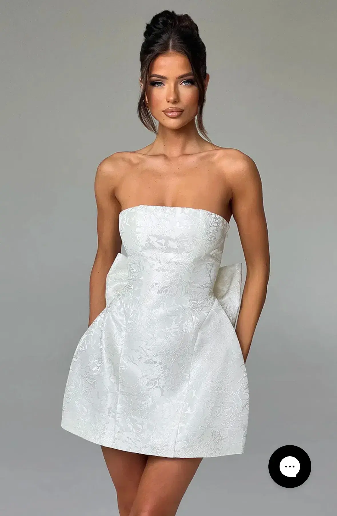 ELENORA MINI DRESS - IVORY - Image 1