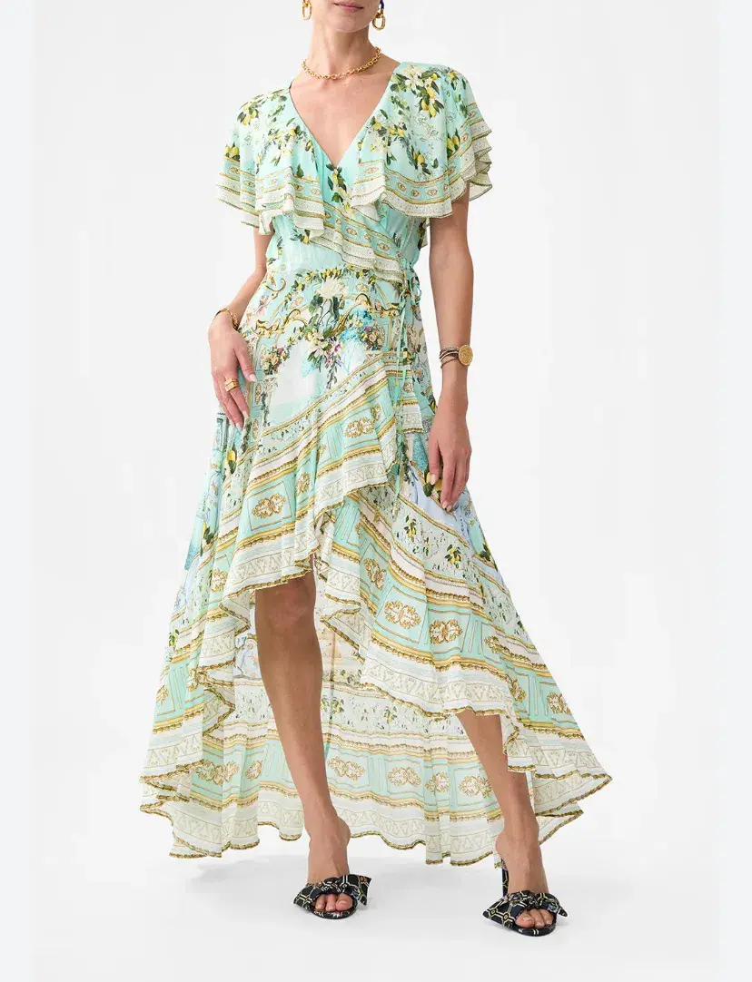 Camilla Frill Sleeve Long Dress Venus On A Vespa Size S (10) - Image 1