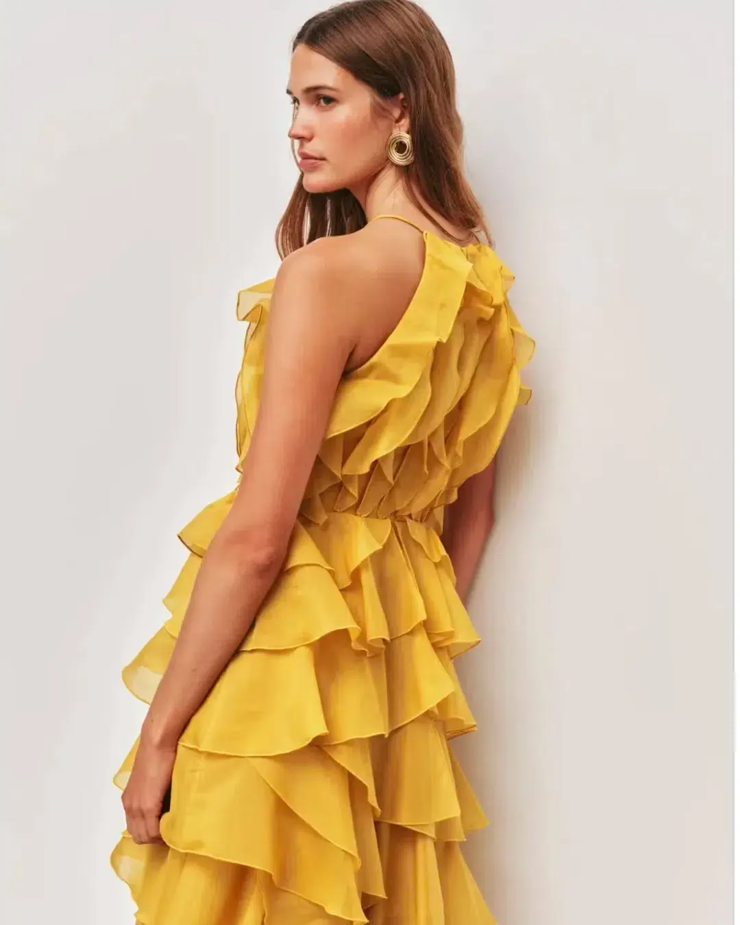 AJE | Cleo Gown | Colour: Chartreuse | Size 8 - Image 2