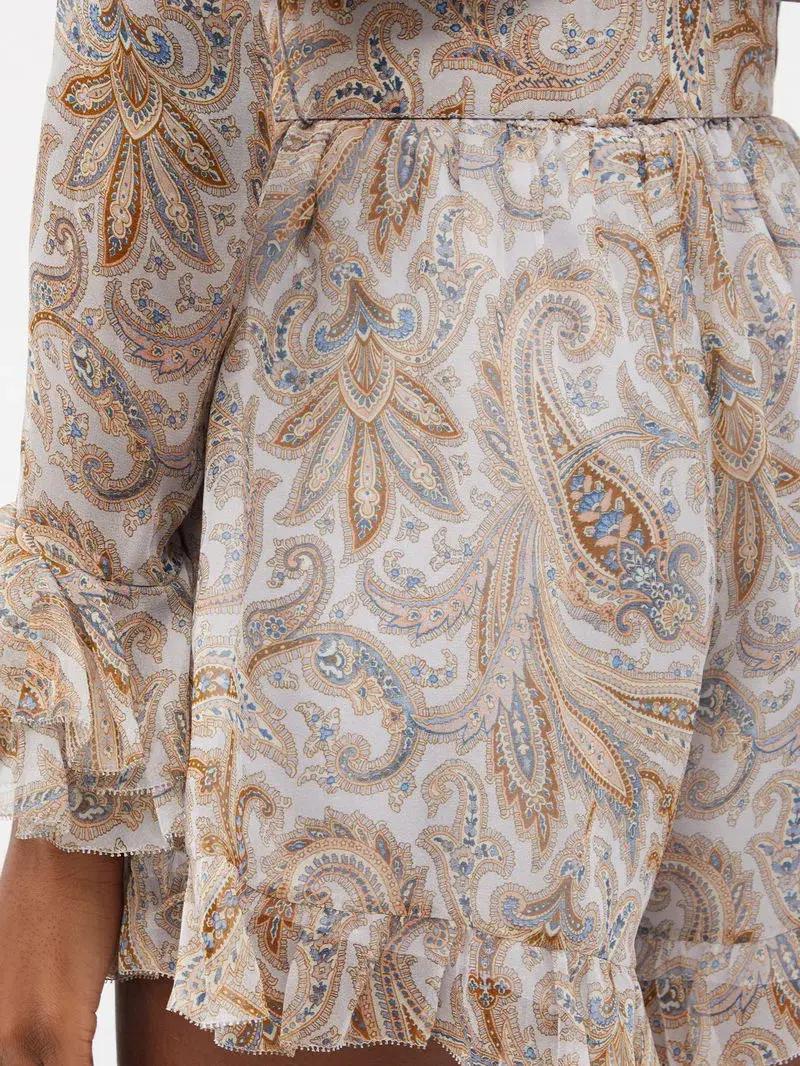 Zimmermann Luminous Paisley Silk Playsuit Size 0 / AU 8 - Image 6