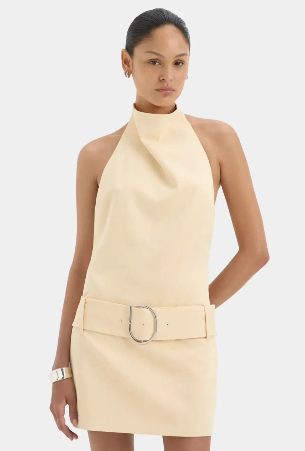 SABINA BELTED MINI DRESS BUTTER SIZE 1/8 - Image 4