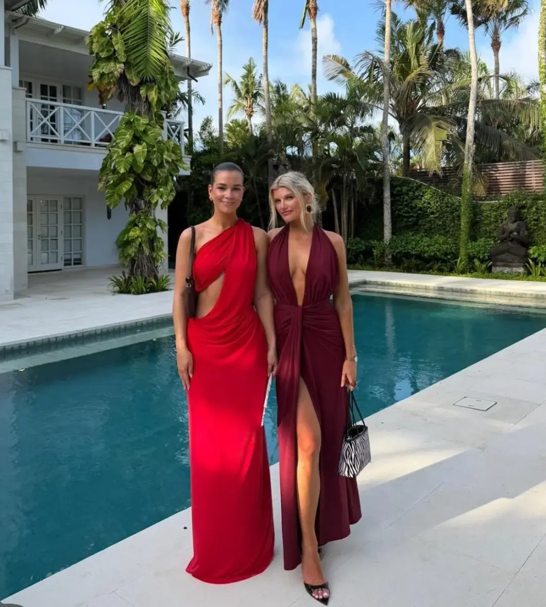 MISHA Collection The Solstice Cupro Dress in Cherry Red Size S / 8 AU for rent on The Volte - main image