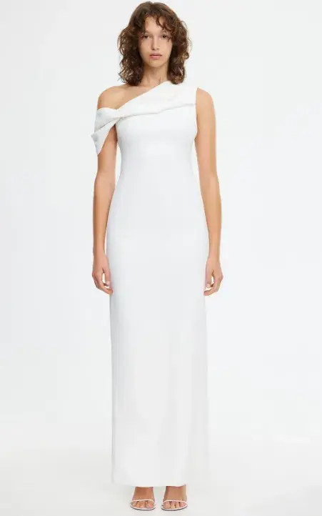 Acler White Williamston Midi Dress - Size 12 - Image 1