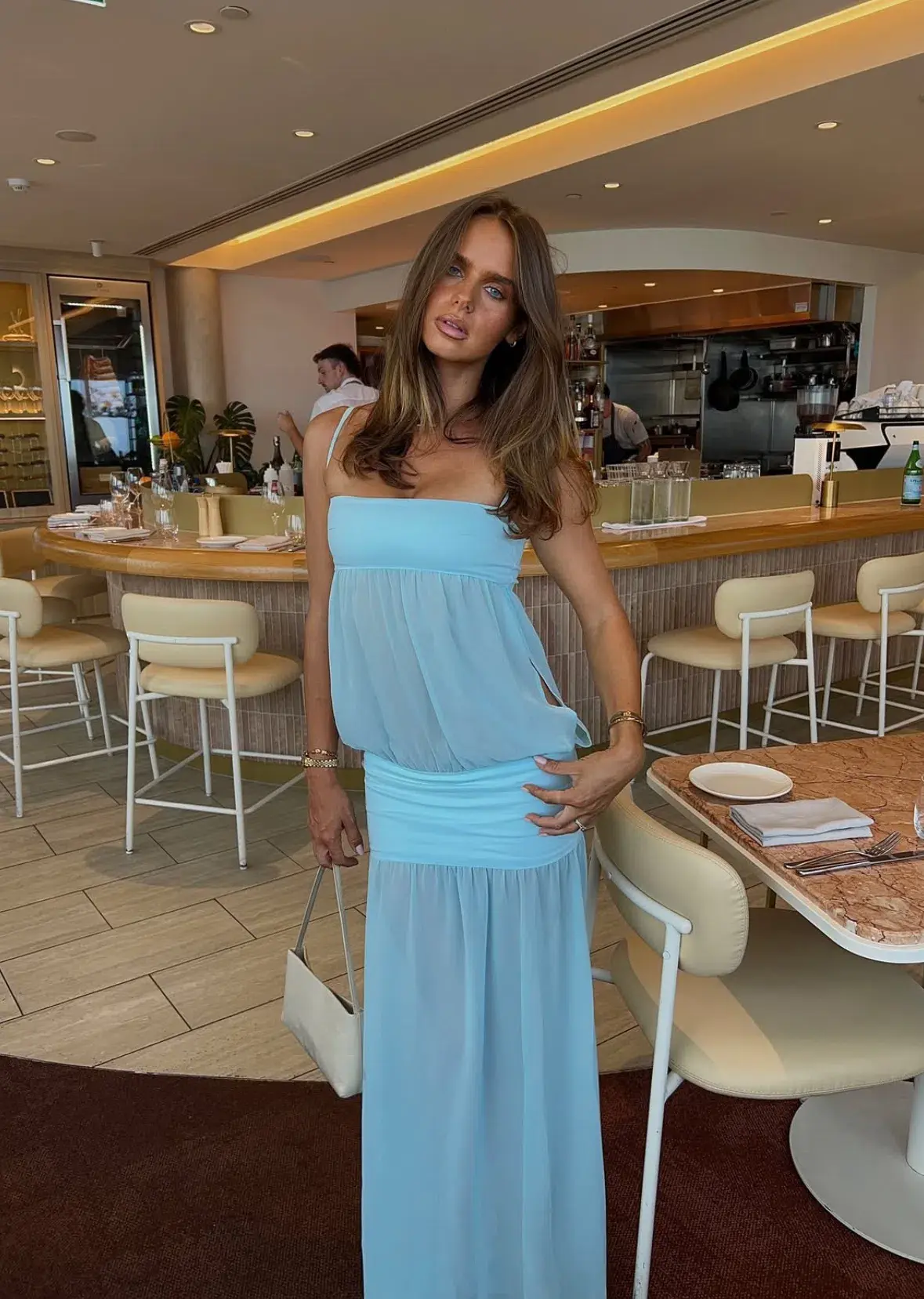 Ance Gria Romeo Gown in Aqua Blue size XS / 6 AU - Image 1