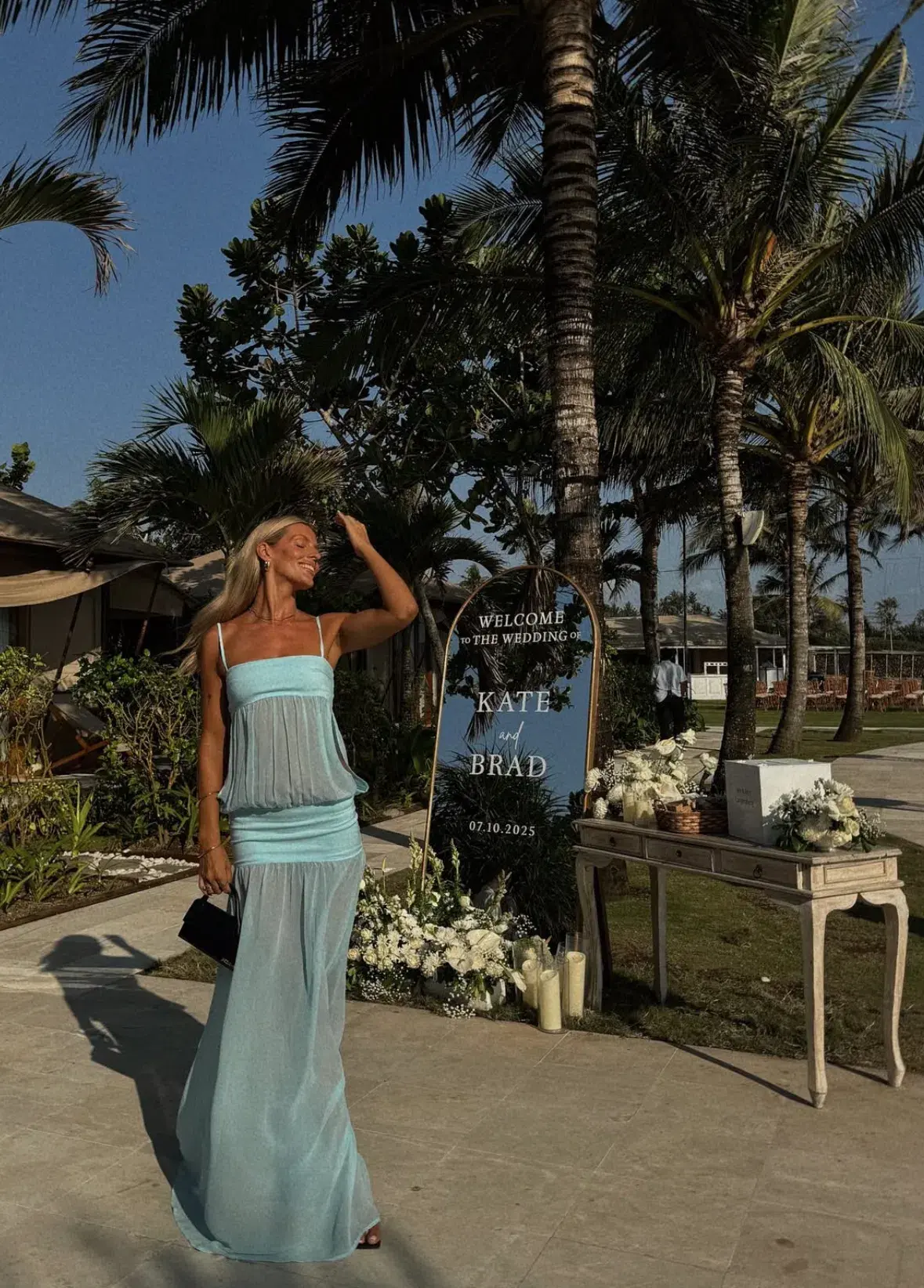 Ance Gria Romeo Gown in Aqua Blue size XS / 6 AU - Image 2