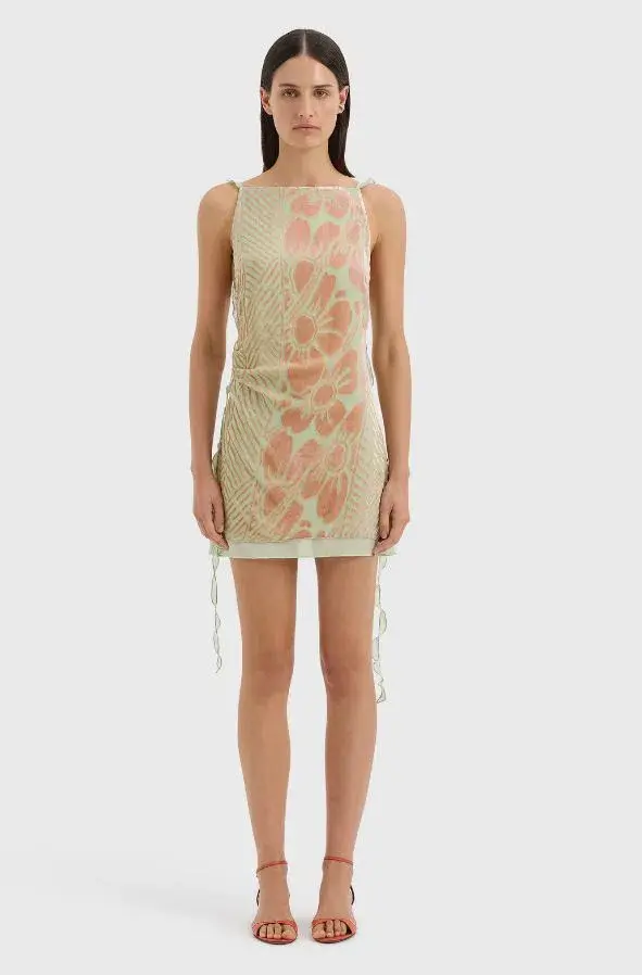 Sir Ventura Mini Dress in Daisy Stripe Size 2/10 for rent on The Volte - main image