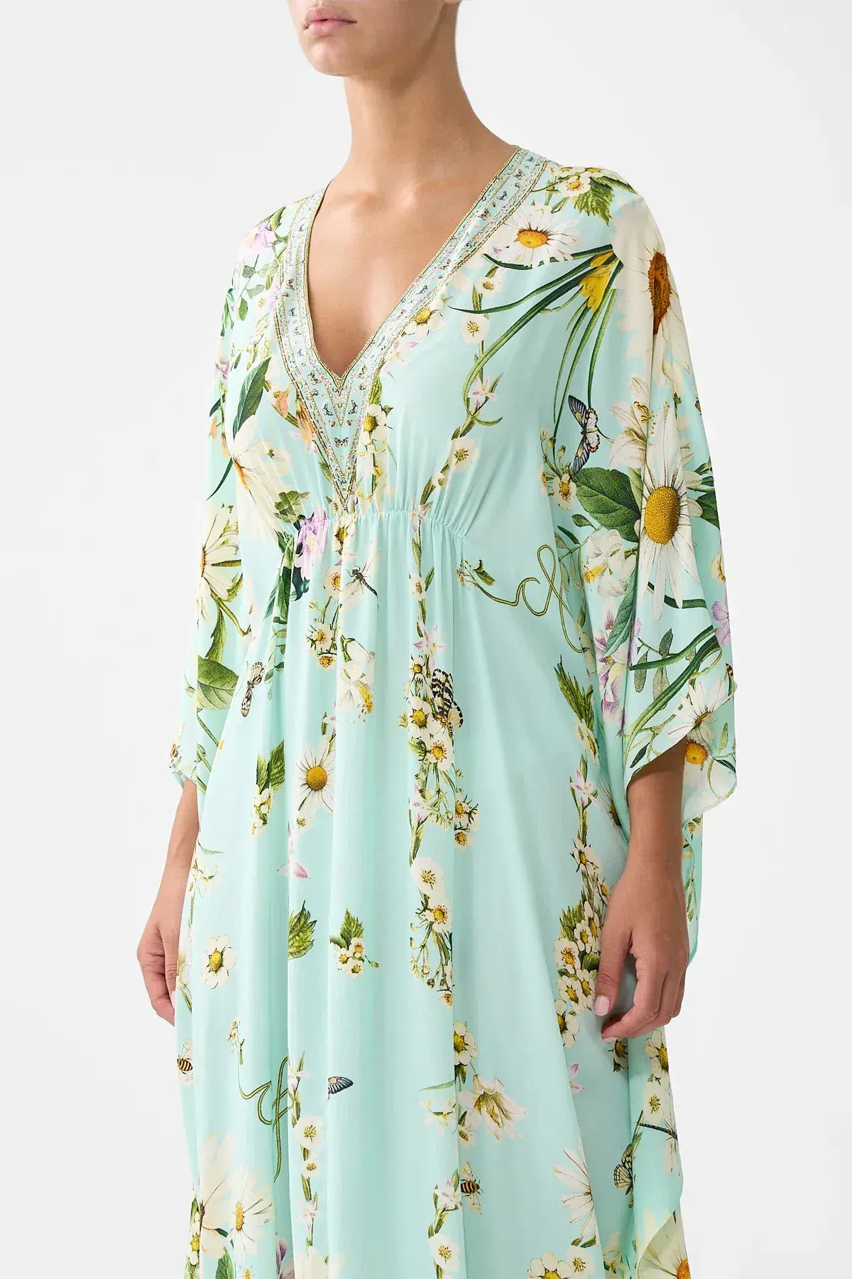 Camilla Gathered Waist Kaftan Floral Freefall size OS - Image 4